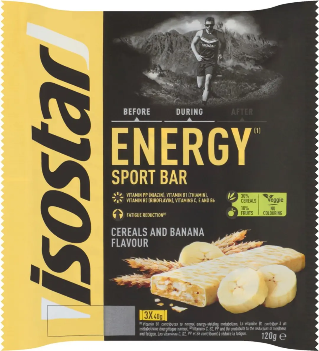 Isostar High Energy Banaan Sportreep - 3x120g