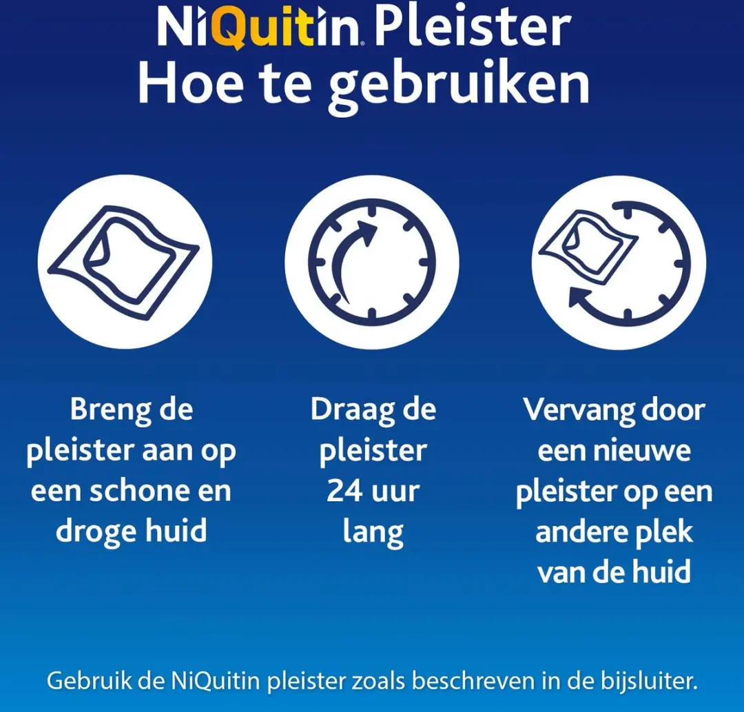 NiQuitin Clear Pleister Stap 2 14mg - 7 Stuks - afbeelding 6 van 6
