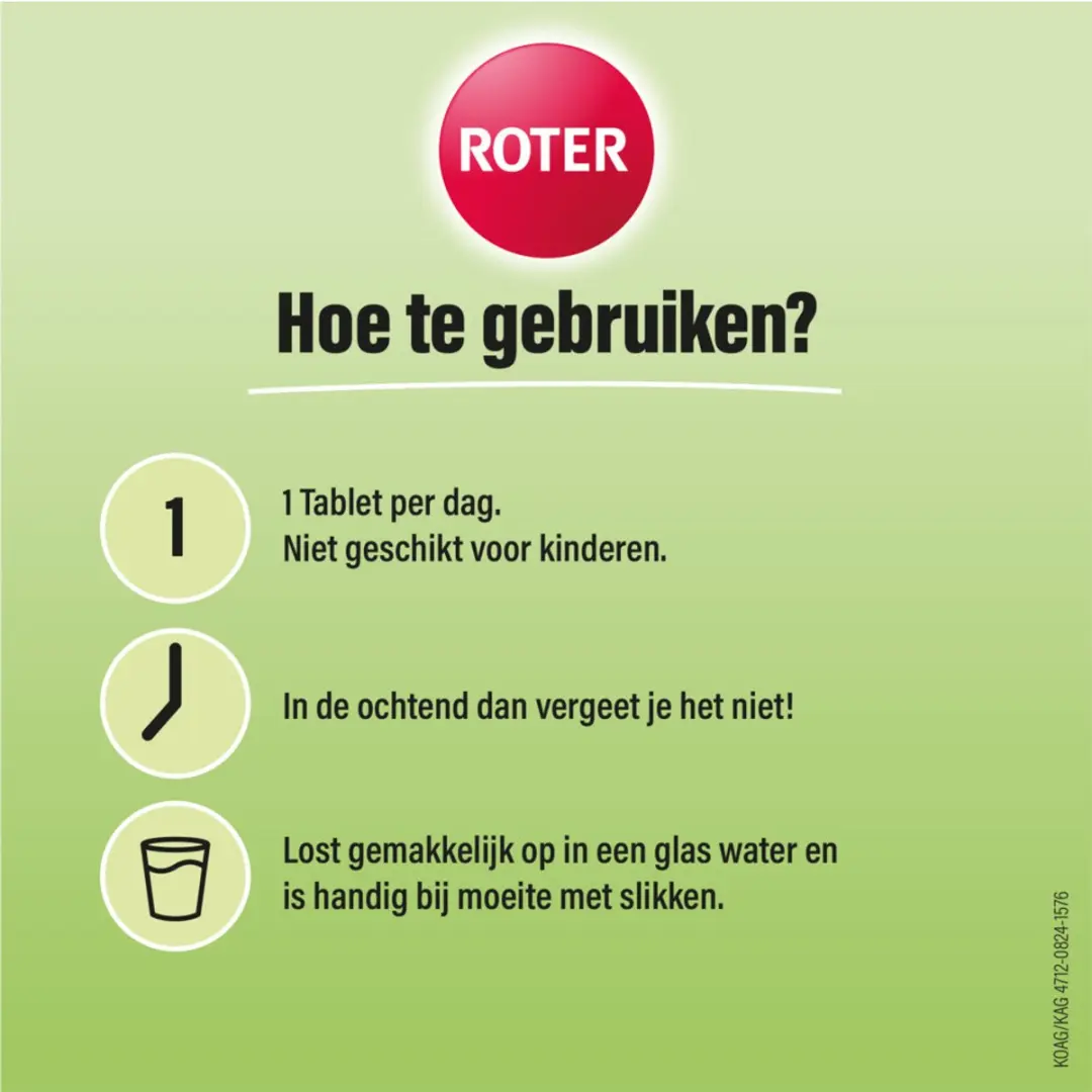 Roter Vitamine C 1000mg Lime-Lychee Bruistabletten - 60g