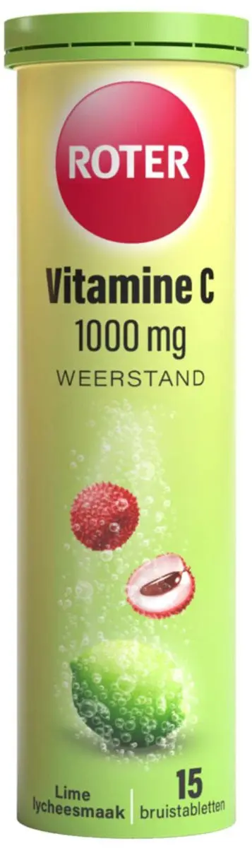 Roter Vitamine C 1000mg Lime-Lychee Bruistabletten