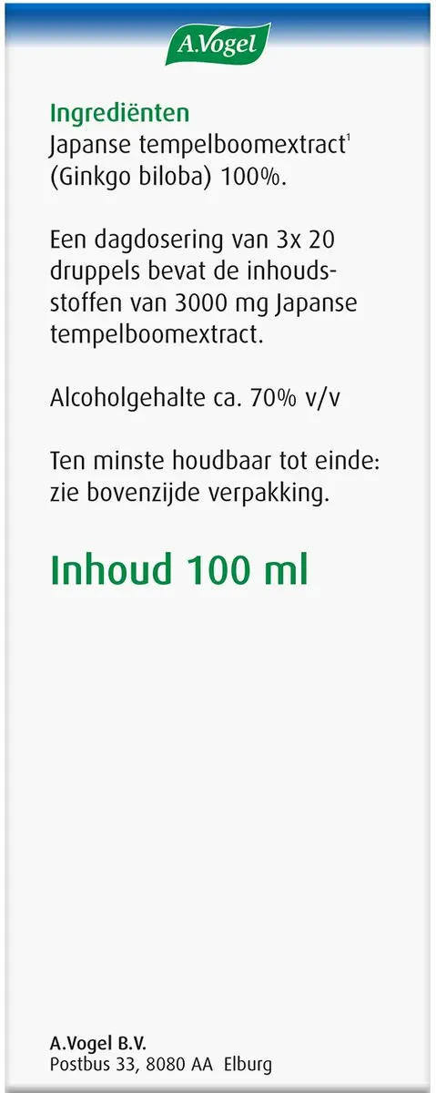 A.Vogel Geriaforce Doorbloeding Druppels 100ml