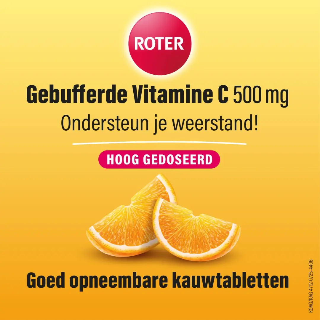 Roter Gebufferde Vitamine C 500mg Kauwtabletten - 24 Stuks