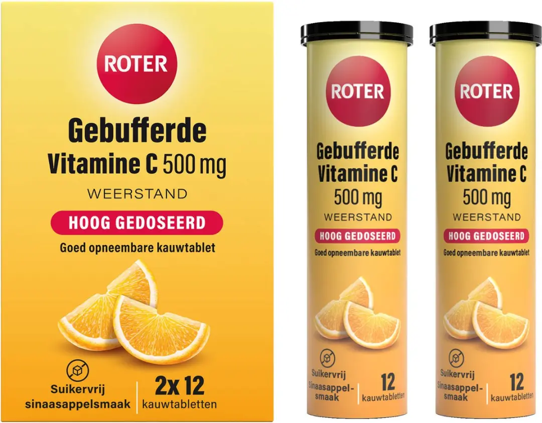 Roter Gebufferde Vitamine C 500mg Kauwtabletten
