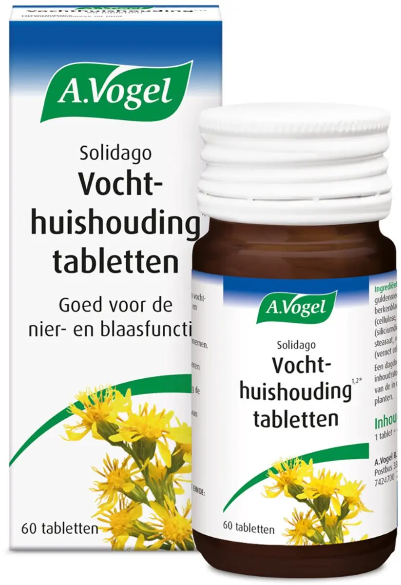 A.Vogel Solidago Vochthuishouding 120 tabletten - 2x60