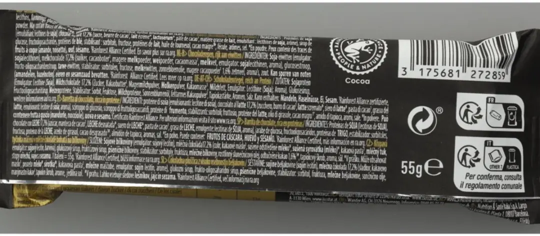 Isostar High Protein Eiwitreep Crispy Chocolade - 16x55g