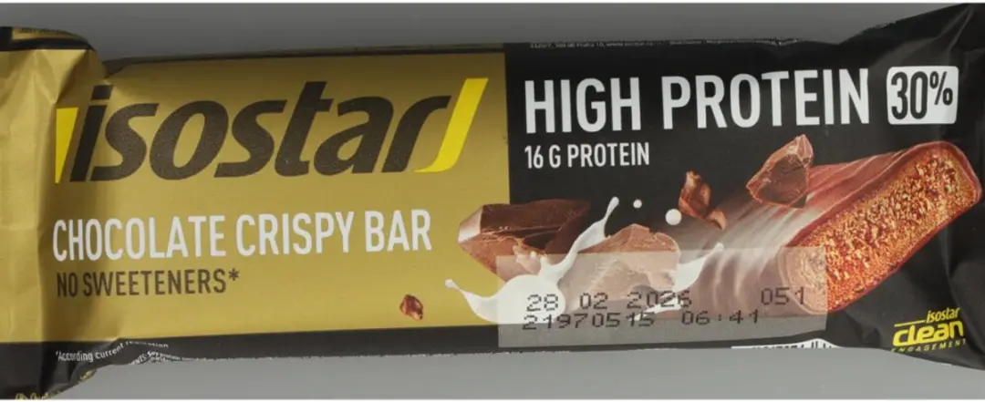 Isostar High Protein Eiwitreep Crispy Chocolade - 16x55g