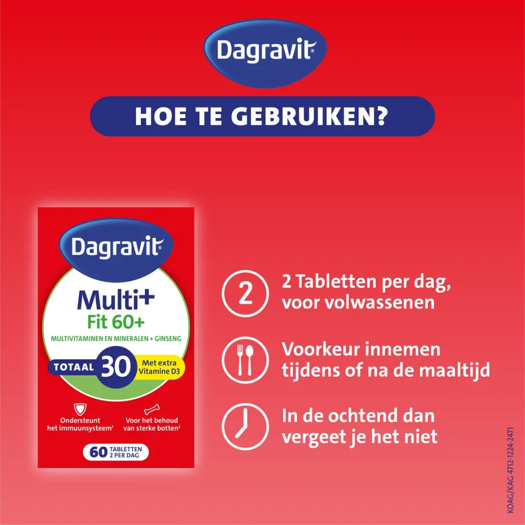 Dagravit Vitaal 60+ Multivitaminen 60 tabletten