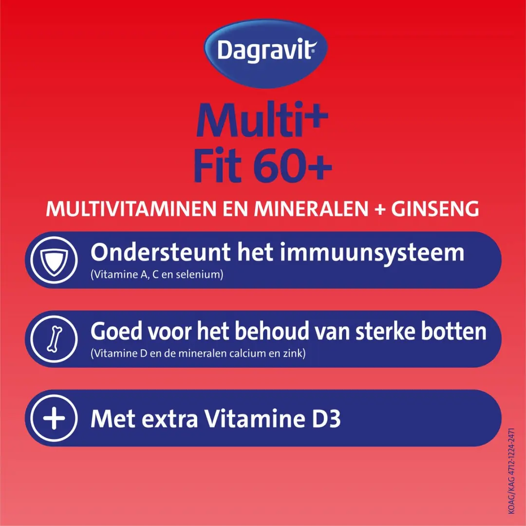 Dagravit Vitaal 60+ Multivitaminen 60 tabletten
