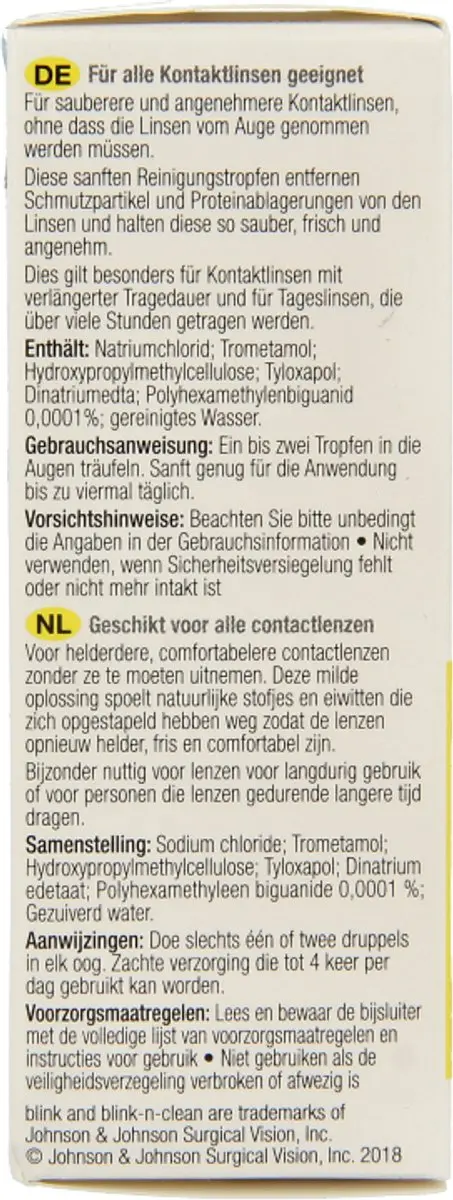 Blink-n-Clean Oogdruppels 15ml - Alles-in-één Lenzenvloeistof