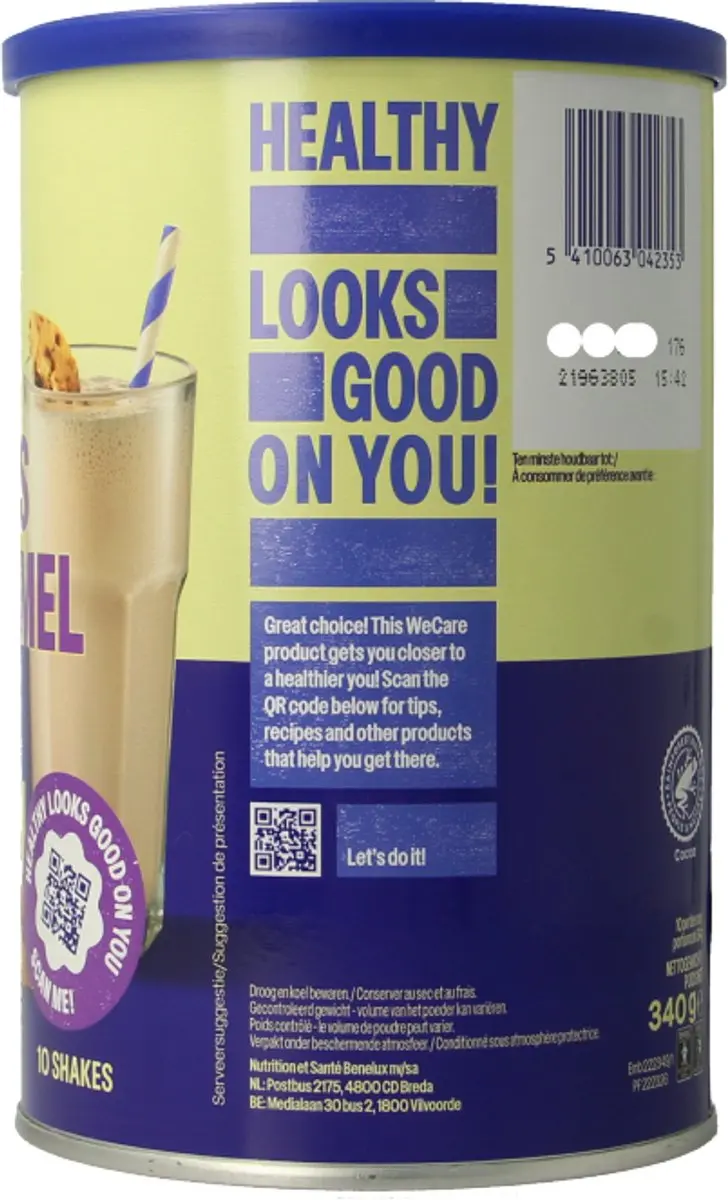 weCare High Protein Shake Cookies Karamel 340g