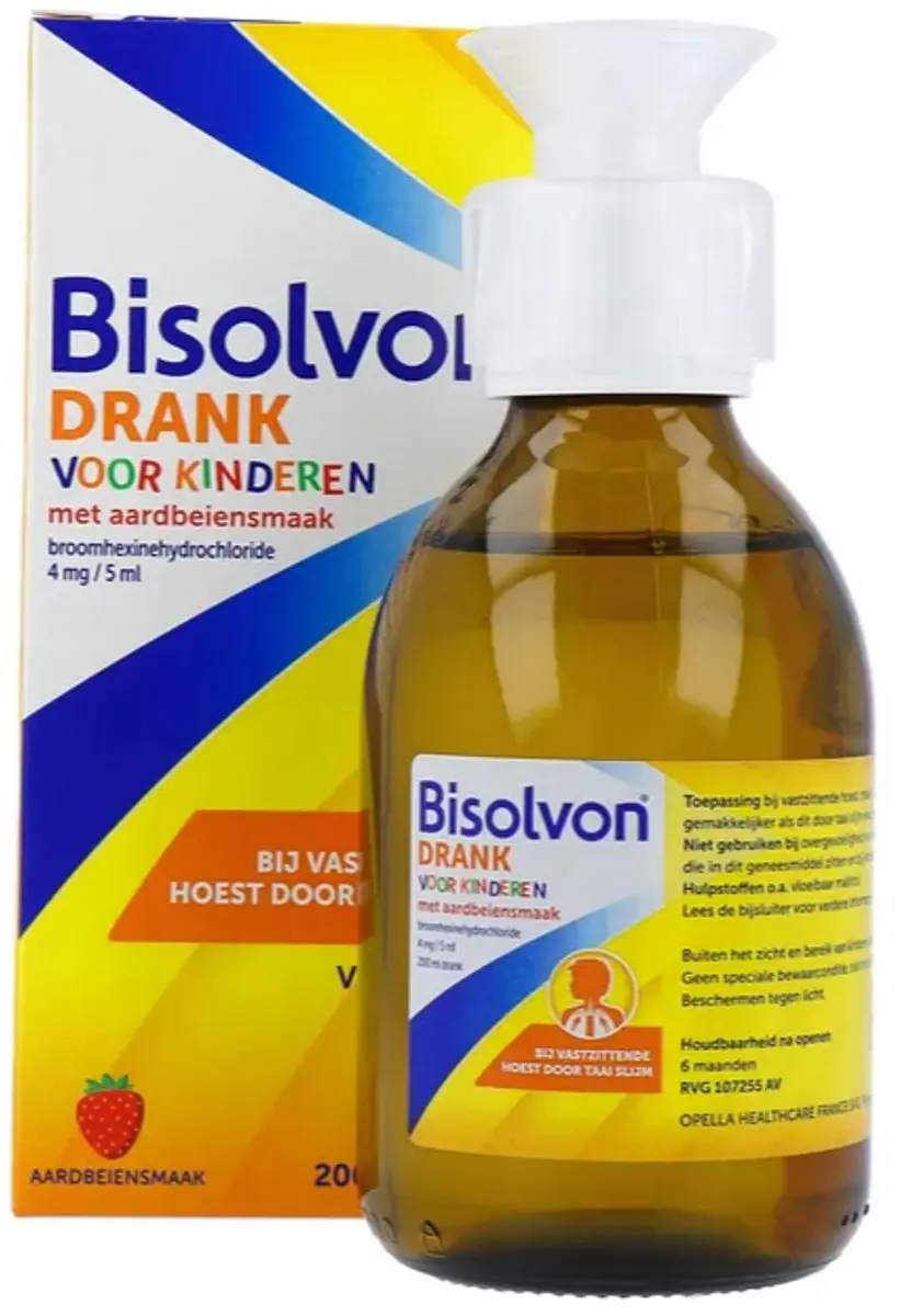 Bisolvon Drank Voor Kinderen Aardbeiensmaak 200ml
