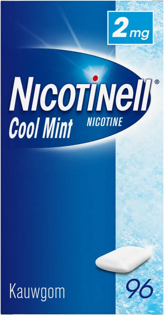 Nicotinell Kauwgom Cool Mint 2mg - 288 Stuks (3x96)