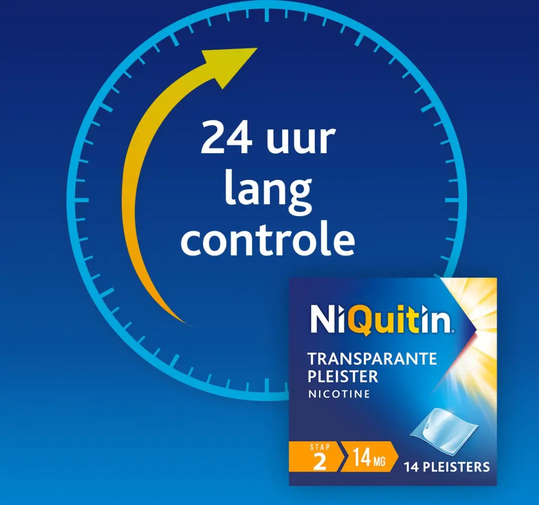 NiQuitin Clear Pleister Stap 2 14mg - 28 Stuks