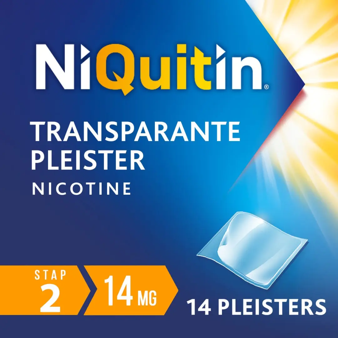 NiQuitin Clear Pleister Stap 2 14mg - 28 Stuks