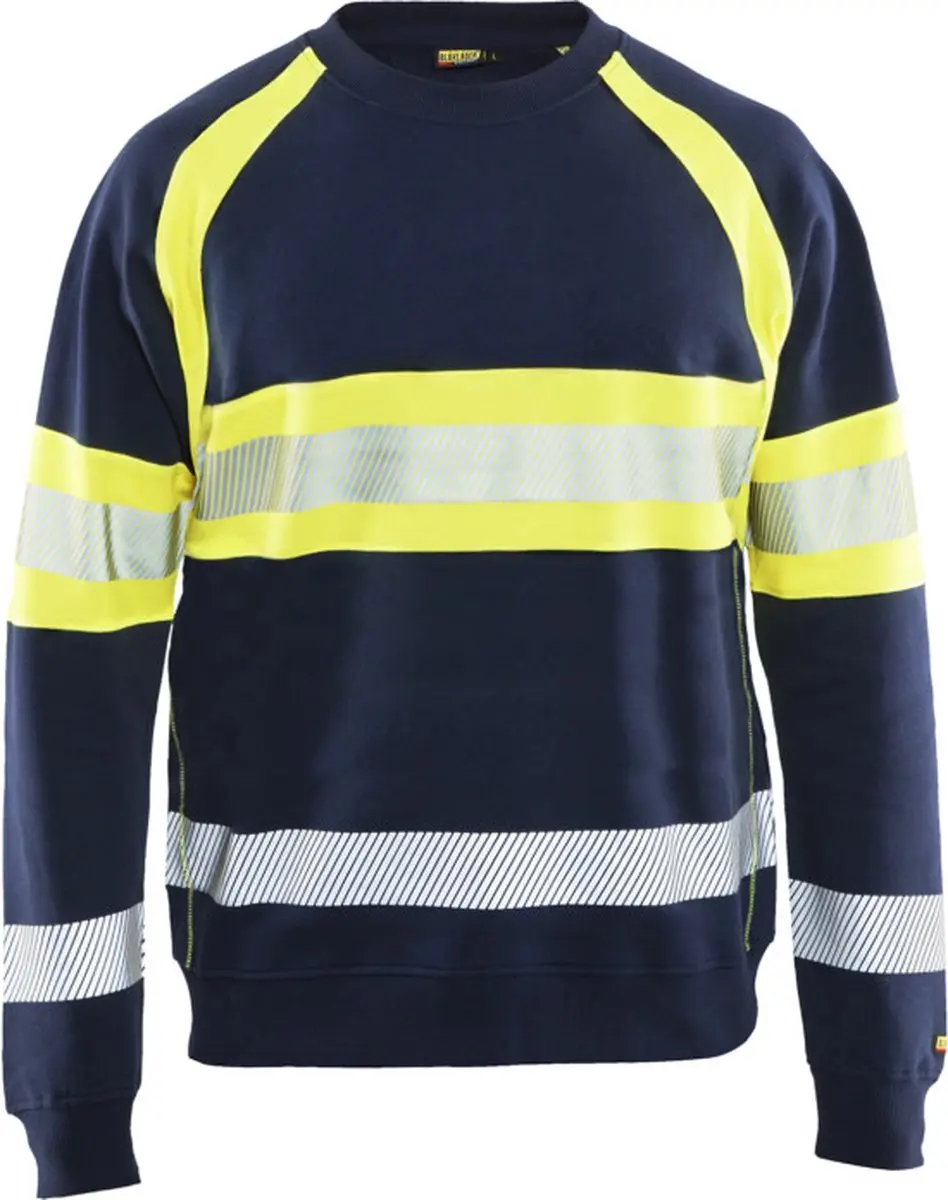 Blåkläder Sweater High Vis 3359-1158 - 4XL - Marine/High Vis Geel