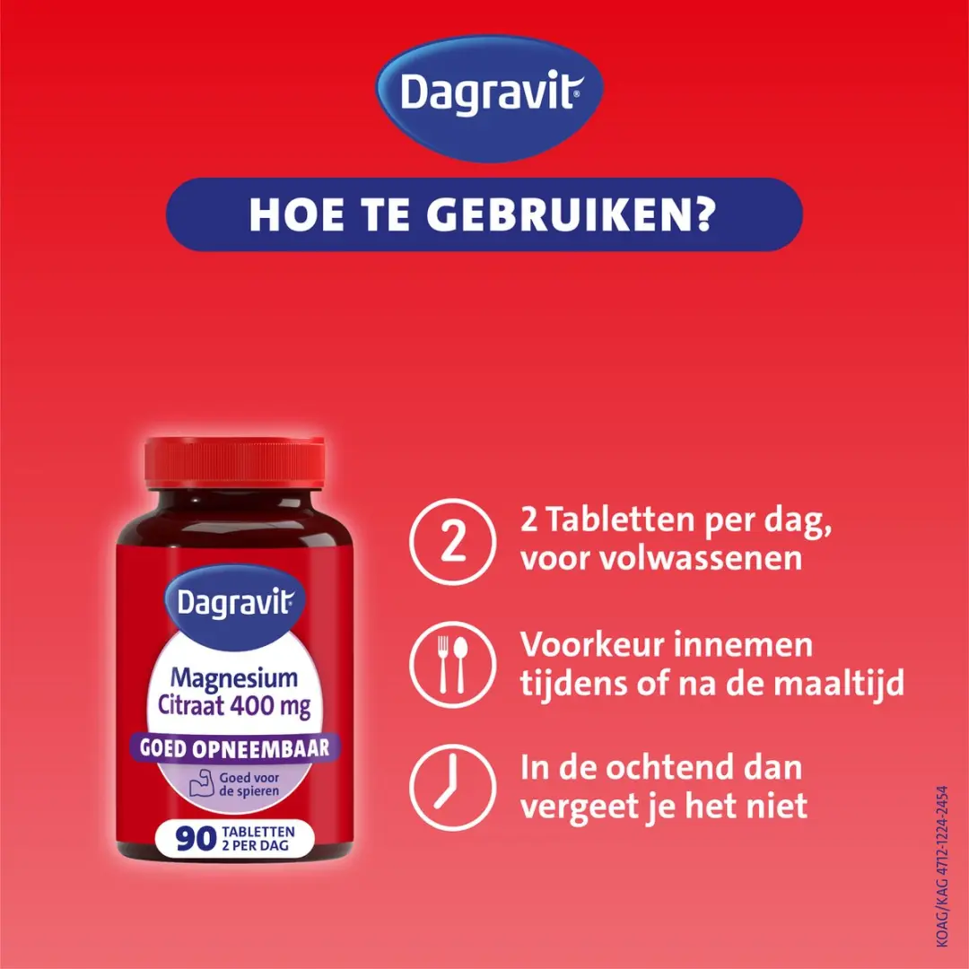 Dagravit Magnesiumcitraat 400mg - 90 tabletten
