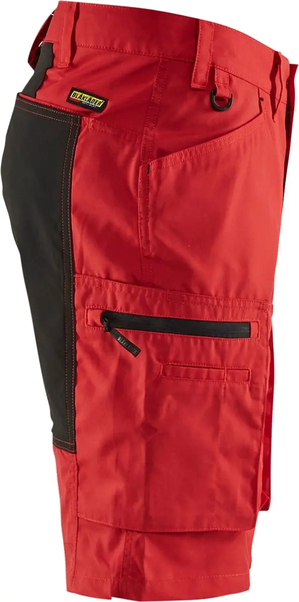 Blåkläder Service Short Stretch 14491845 Werkbroek - Rood/Zwart Maat 52