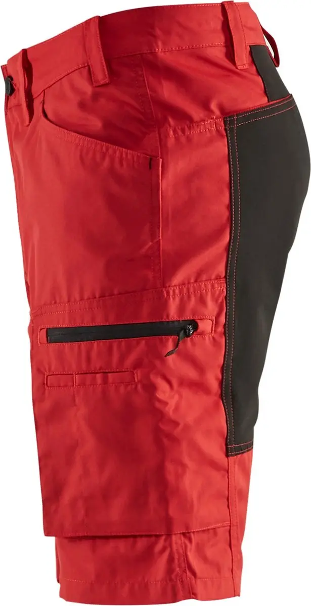 Blåkläder Service Short Stretch 14491845 Werkbroek - Rood/Zwart Maat 52