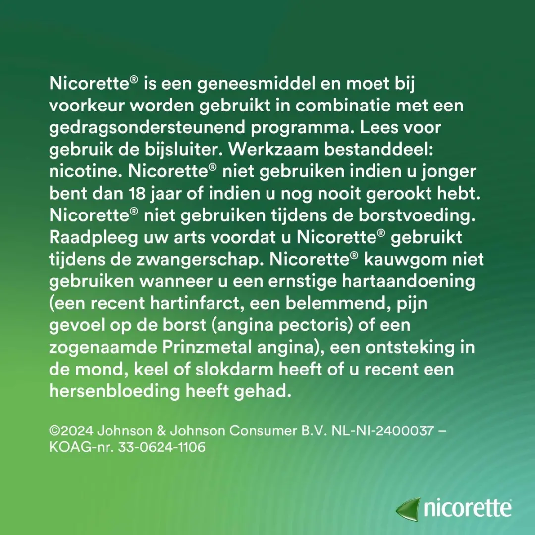 Nicorette Suikervrije Kauwgom 2mg Fresh Fruit - 30 Stuks