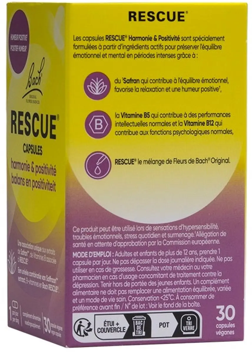 Bach Rescue Balans & Positiviteit 30 Capsules