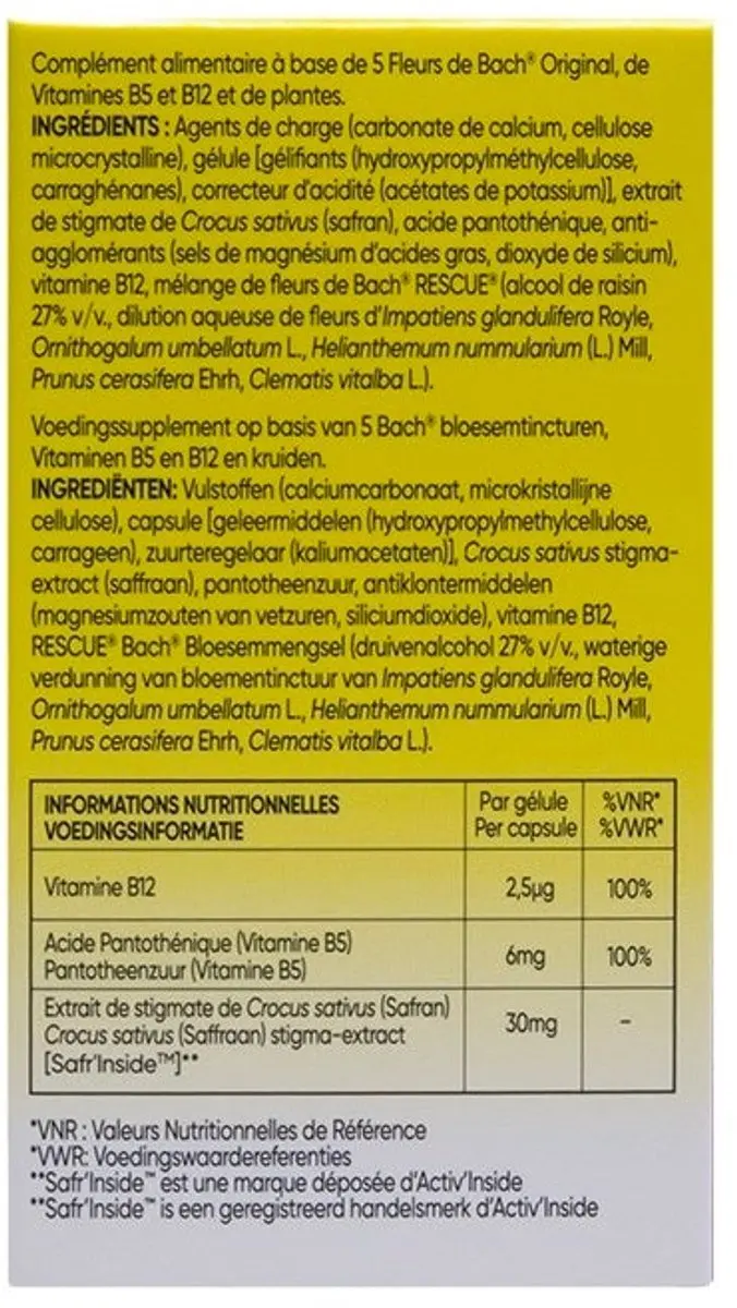 Bach Rescue Balans & Positiviteit 30 Capsules