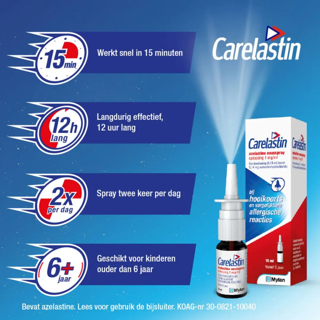 Carelastin Neusspray Hooikoorts - 3x10ml