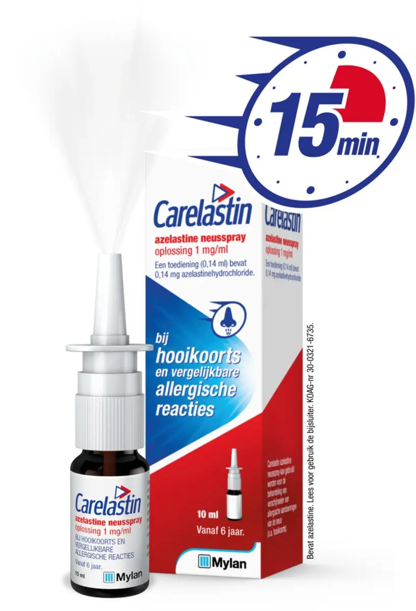 Carelastin Neusspray Hooikoorts - 3x10ml