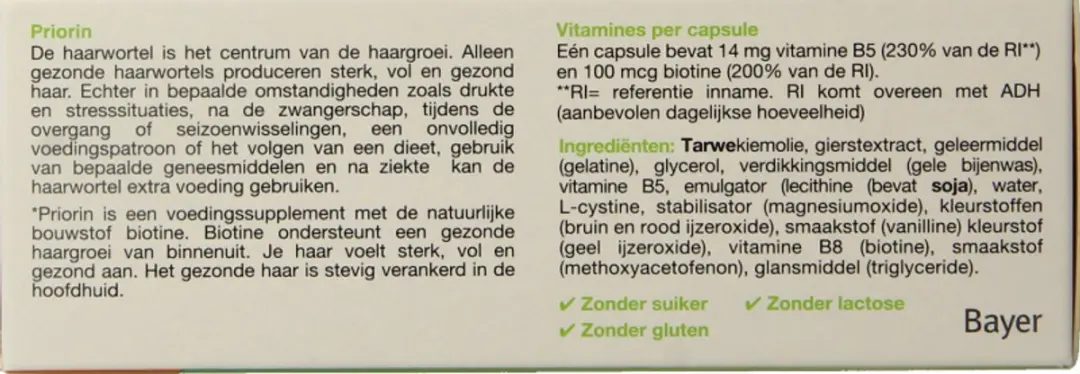 Priorin Capsules 60 Stuks - Haarvitamines met Biotine