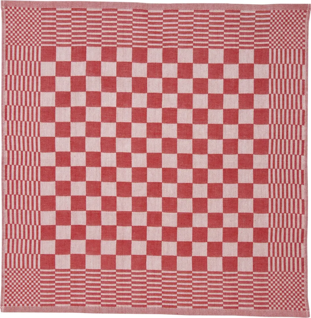 Ten Cate Blokdoeken Set Rood - 65x65cm - 6 Stuks