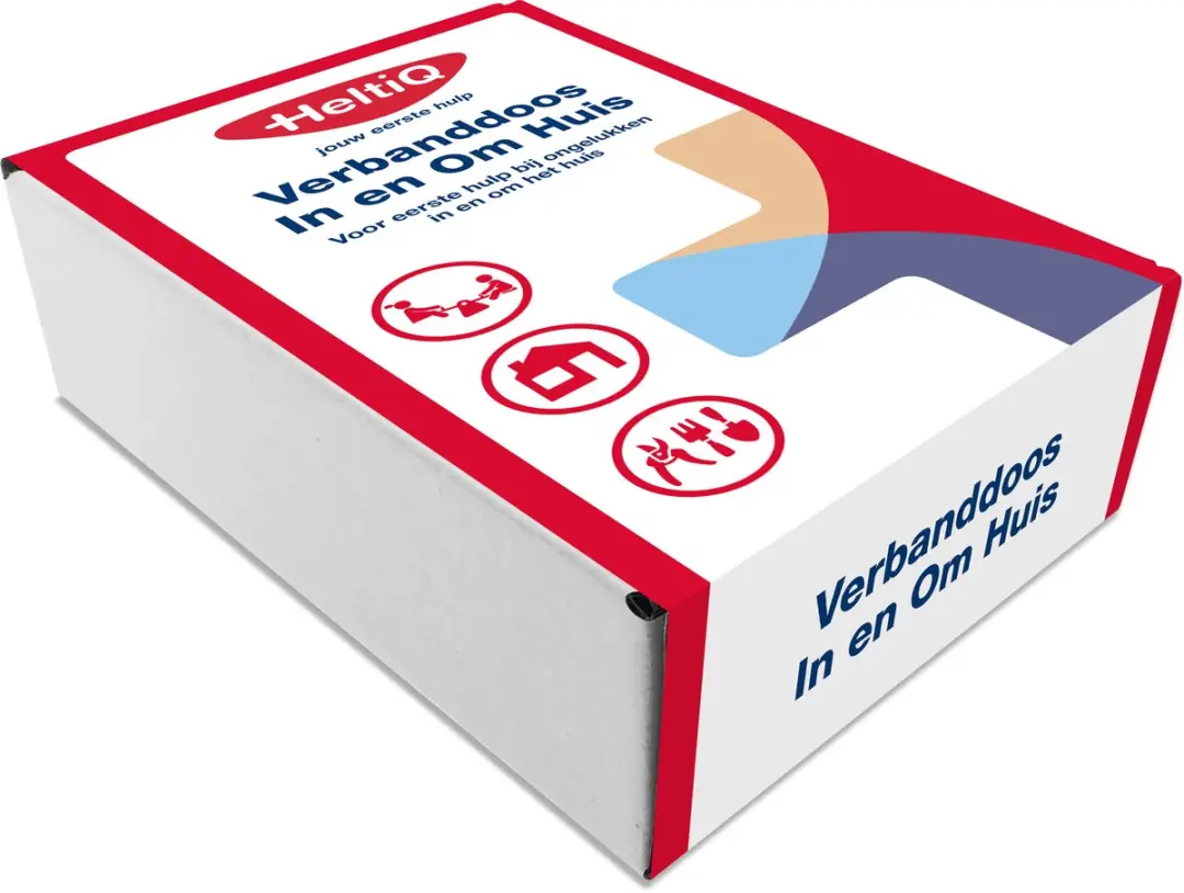 Heltiq Verbanddoos Huishouden - 4x Gaaskompressen 5x8,5cm + Zalfgaaskompres 10x7,5cm