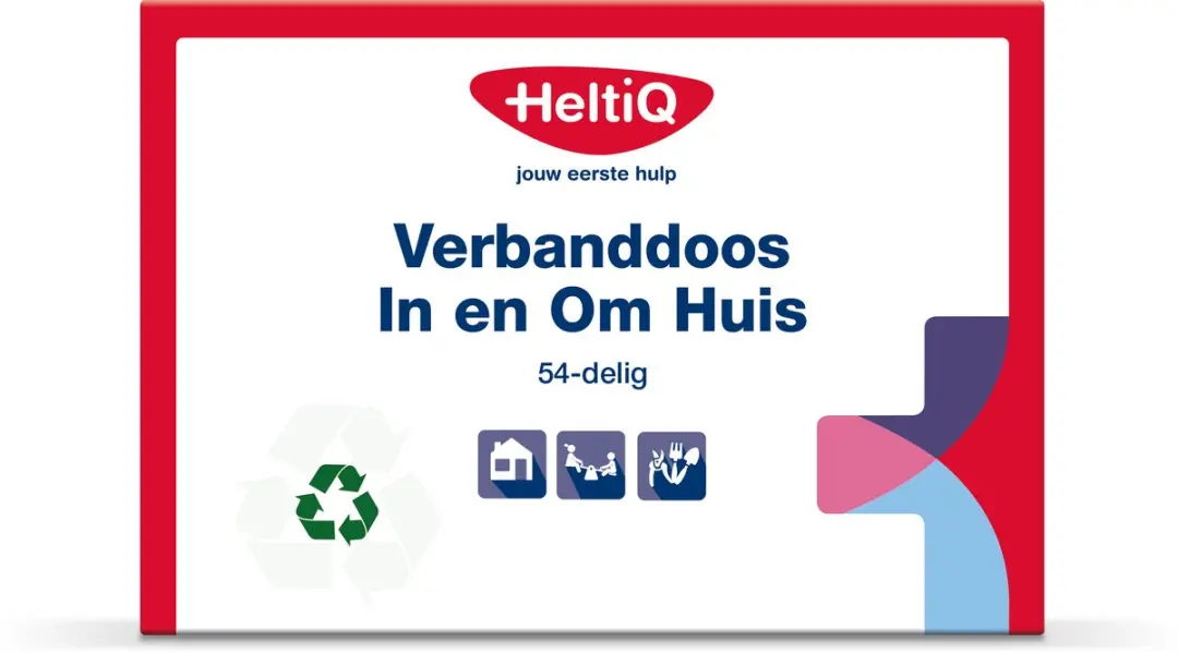 Heltiq Verbanddoos Huishouden - 4x Gaaskompressen 5x8,5cm + Zalfgaaskompres 10x7,5cm