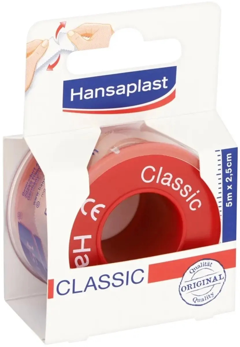 Hansaplast Classic Hecht Pleister 5m x 2,5cm - Beige