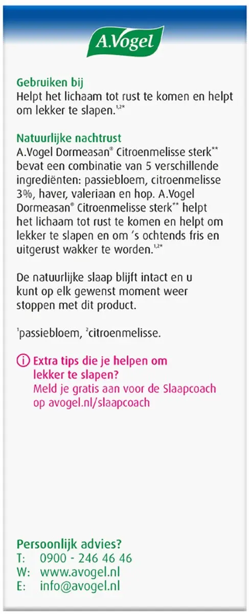 A.Vogel Nachtrust Tabletten 30 Stuks