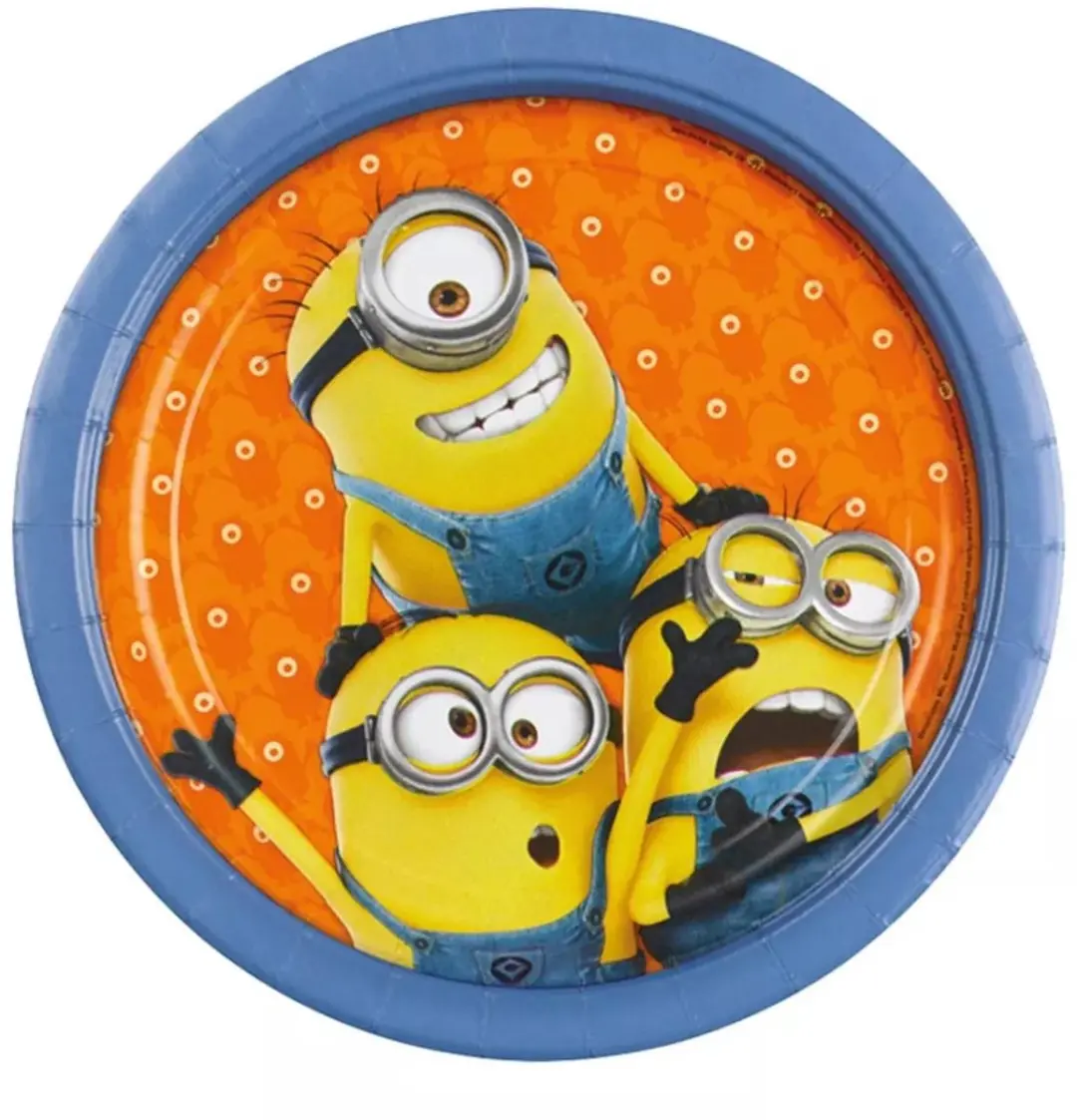 Minions Kartonnen Wegwerpborden - 23cm - 8 Stuks