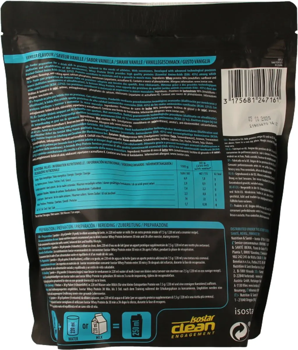 Isostar Whey Protein Vanille 570g
