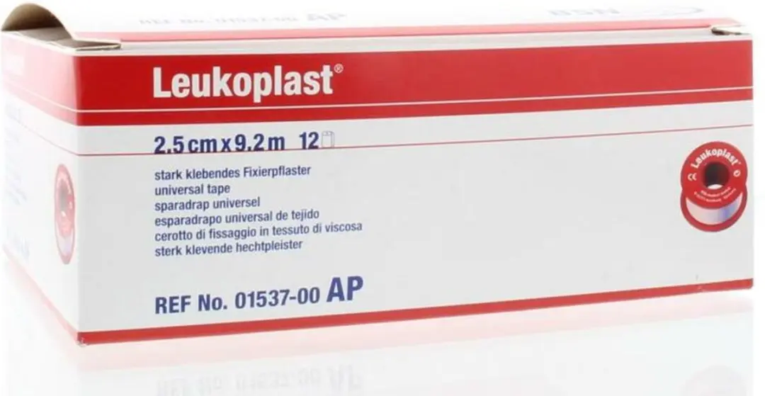 Leukoplast Hechtpleister 2,5cm x 9,2m - 12 Stuks