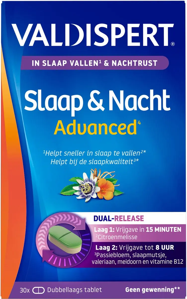 Valdispert Slaap & Nacht Advanced 30 Tabletten