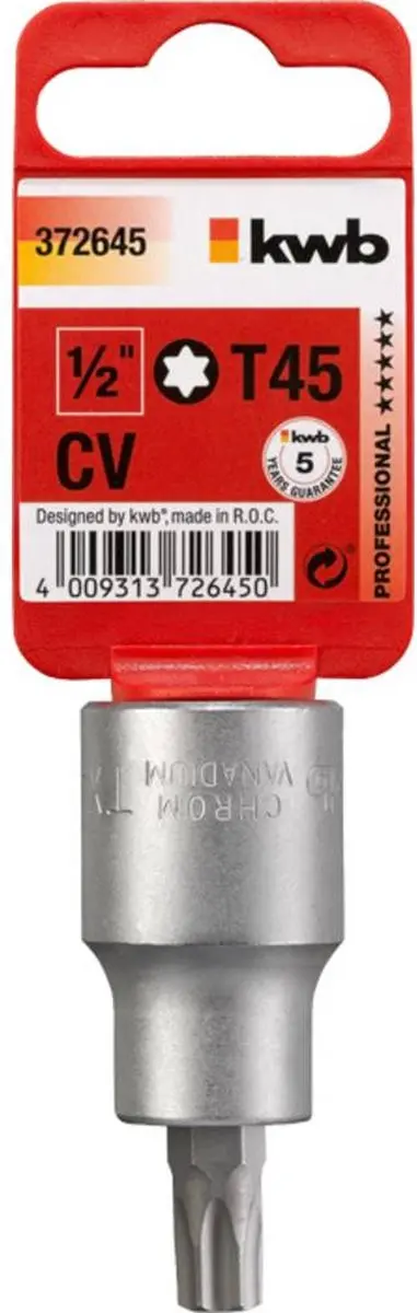 KWB Dopsleutel 6K T45 - 1/2"
