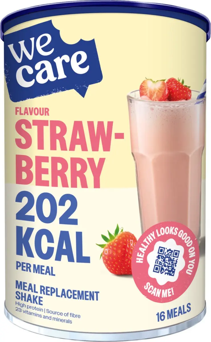 weCare Meal Replacement Shake Aardbei 436g