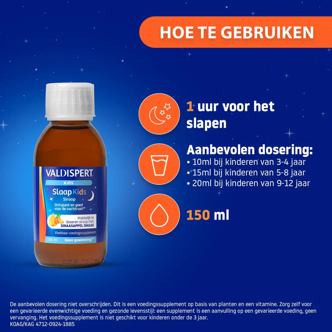 Valdispert Slaap Kids Siroop 150ml - Sinaasappelsmaak