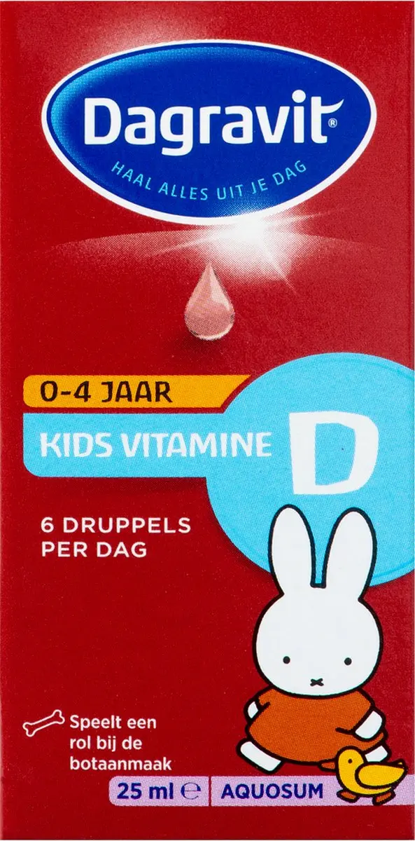 Dagravit Kids Vitamine D Aquosum Nijntje 25ml