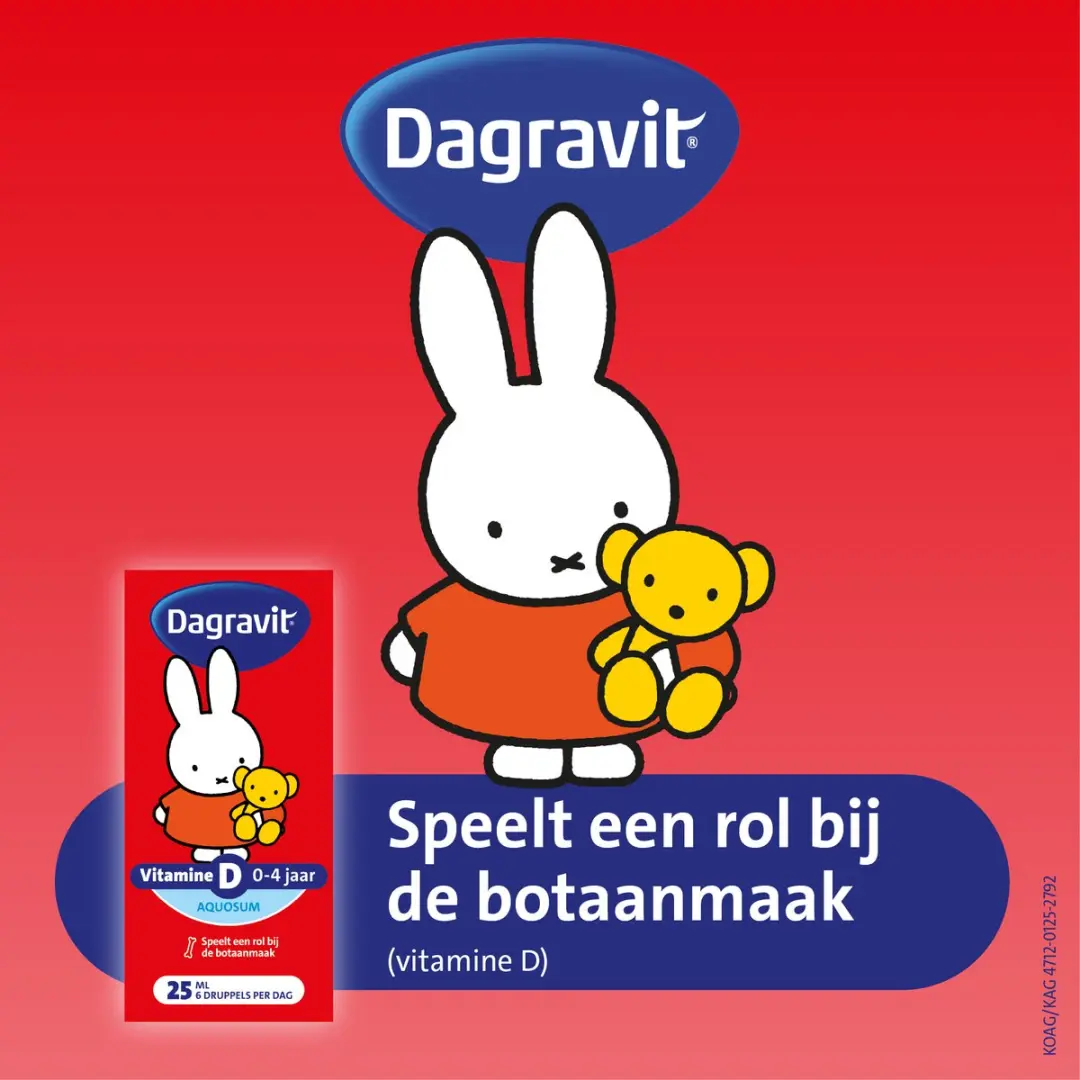 Dagravit Kids Vitamine D Aquosum Nijntje 25ml