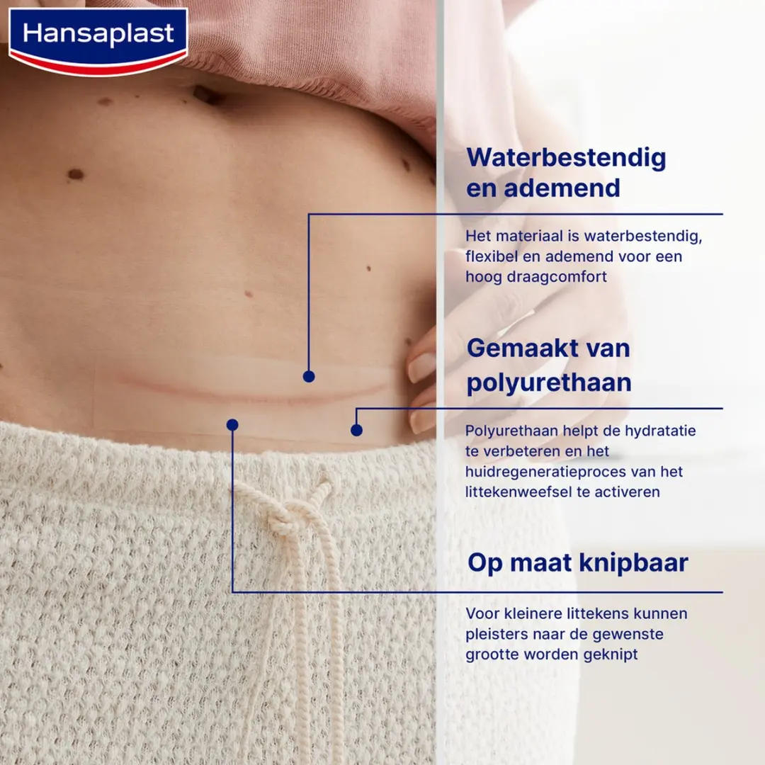 Hansaplast Littekenpleisters 21 Stuks - 3,8x6,8cm Transparant