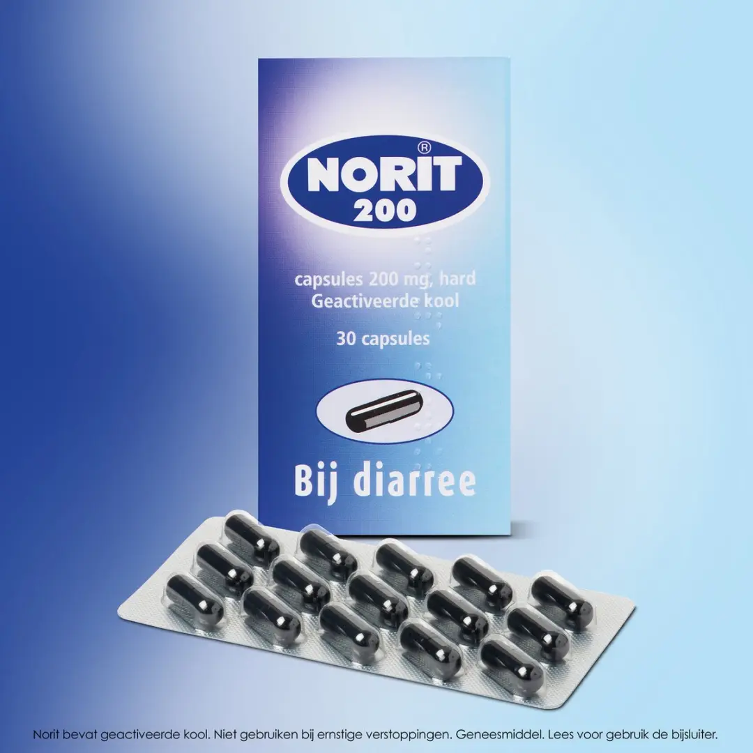 Norit Diarreeremmer 200mg - 30 capsules