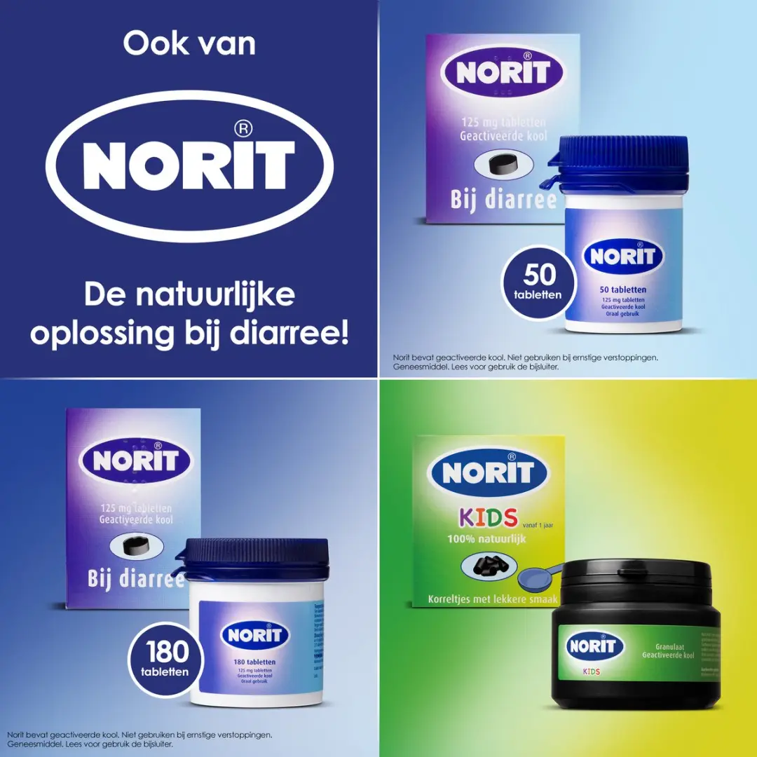 Norit Diarreeremmer 200mg - 30 capsules