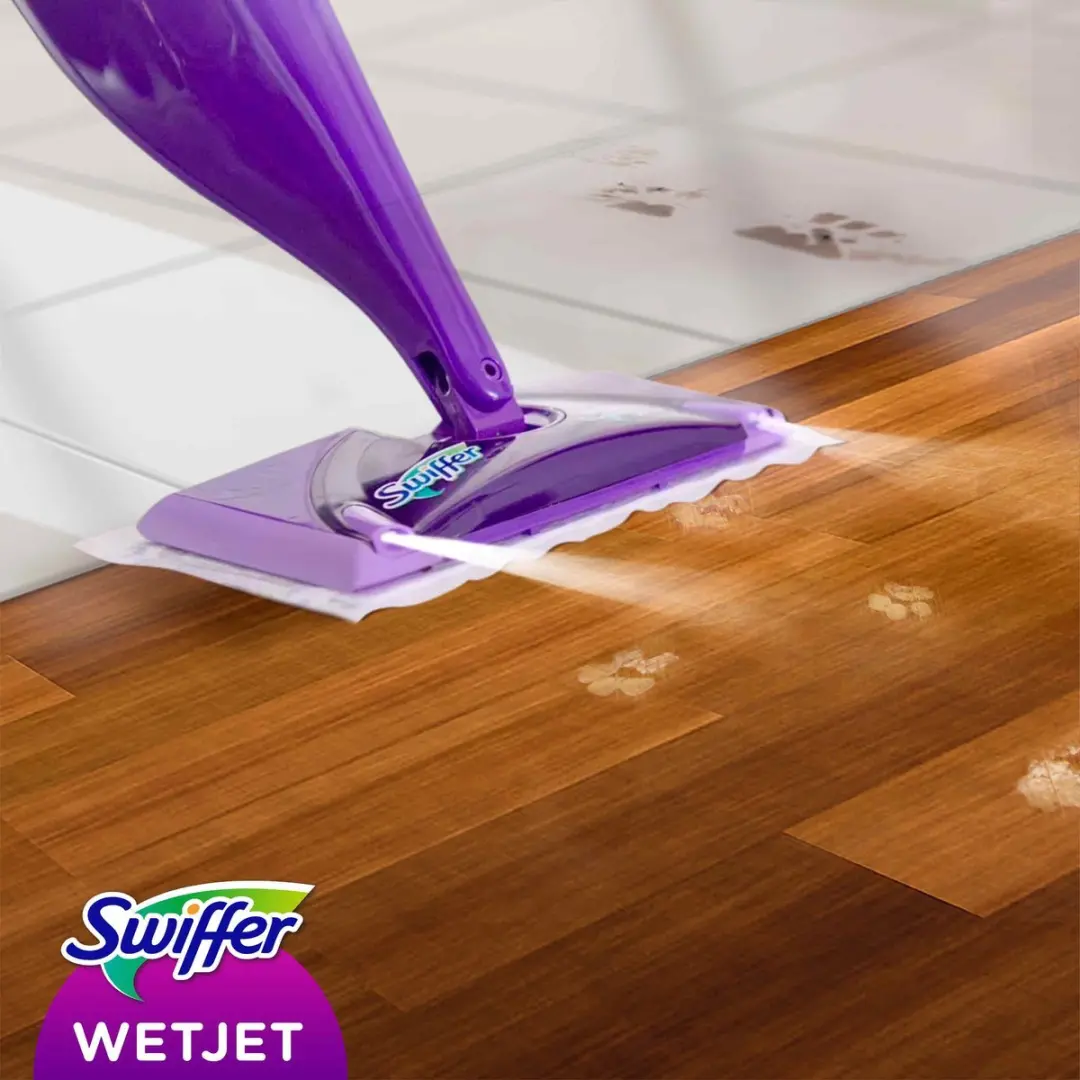 Swiffer WetJet Reinigingsdoekjes - 40 Stuks (4x10) - Paars/Wit