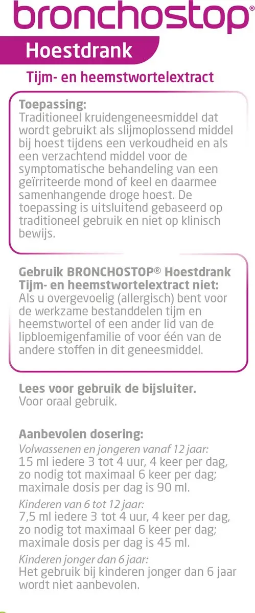 Bronchostop Hoestdrank 120ml