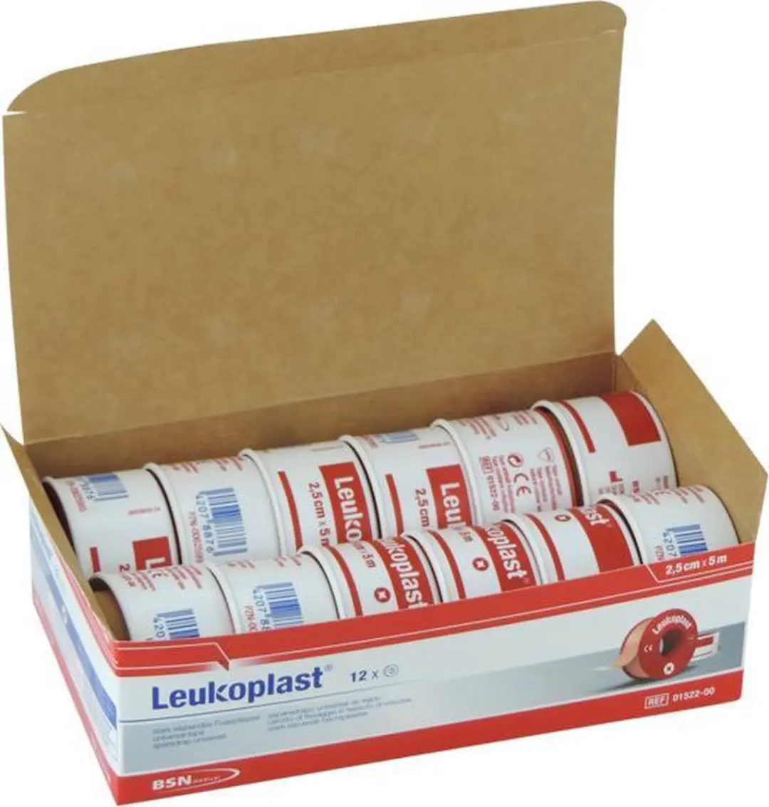 Leukoplast Hechtpleister met Klemring 2,5cm x 5m - 12 Stuks