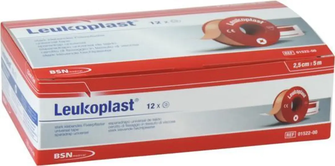 Leukoplast Hechtpleister met Klemring 2,5cm x 5m - 12 Stuks