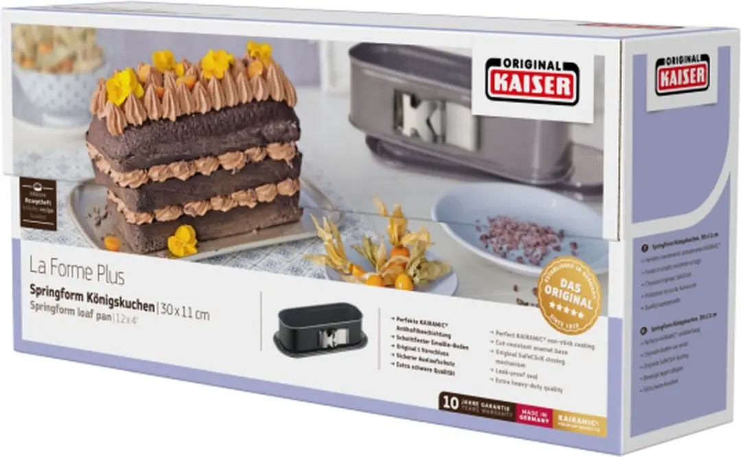 Kaiser La Forme Plus Springvorm 30x11cm - Zwart